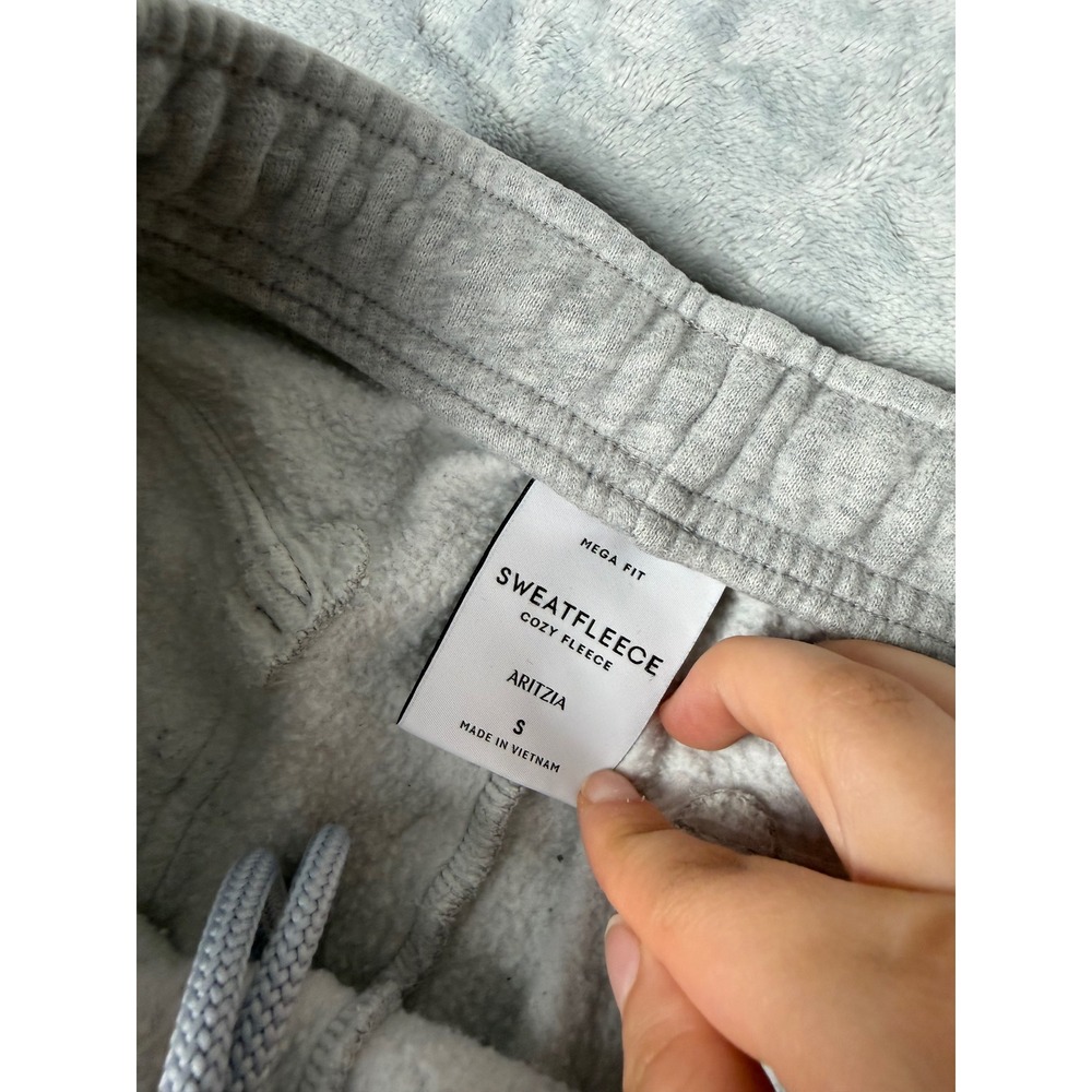 Aritzia Sweatfleece Mega Cargo Sweatpants Heather Grey Small Wide Leg Jogger - Picture 6 of 9